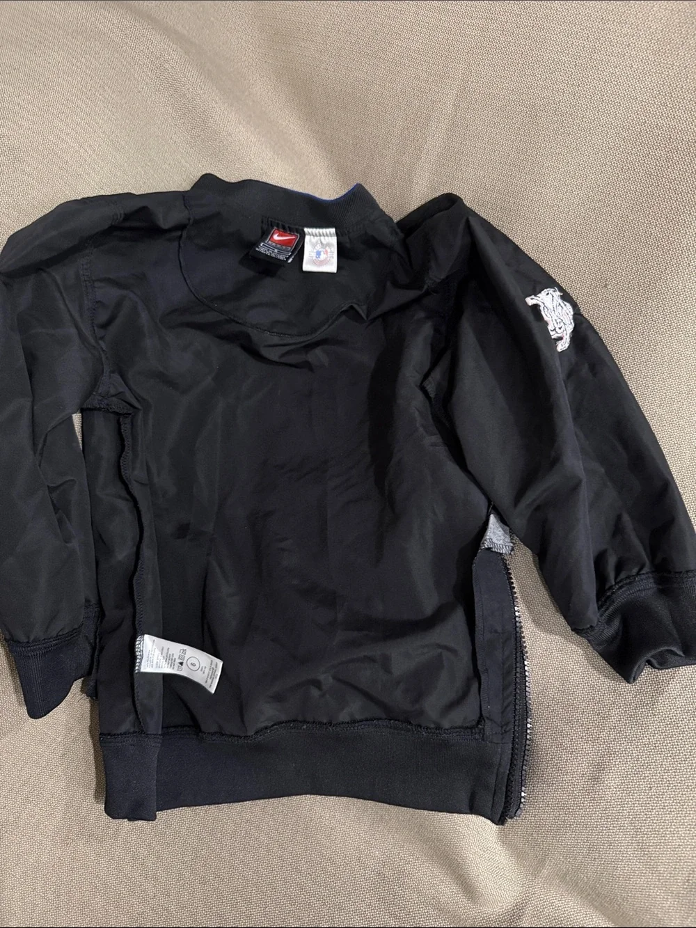 Nike Black Mets Pullover Crewneck with Blue and Orange Logo